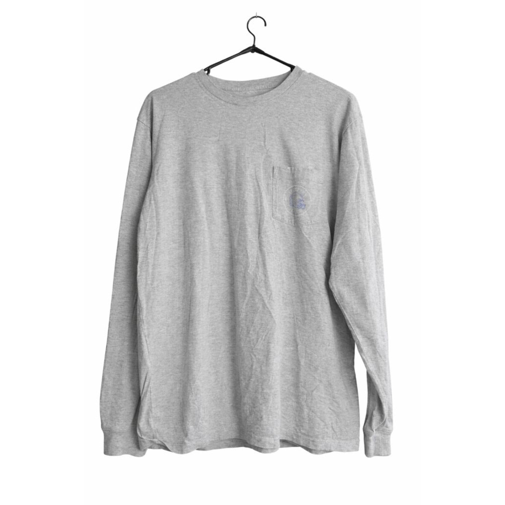 Vineyard Vines Long Sleeve Shirt Gray Pocket Tee Football Graphic Size M